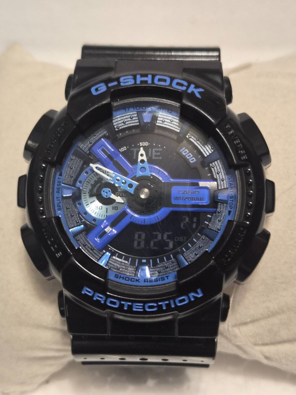 Casio G Shock Gloss Black and blue